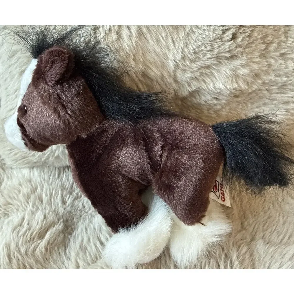 Ganz Webkinz Clydesdale Horse Plush Stuffed Animal W Logo No Code EUC 9”